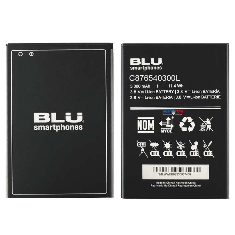 BLU G33 G0890UU Battery Original OEM BLU Battery 3000mAh 11.4Wh