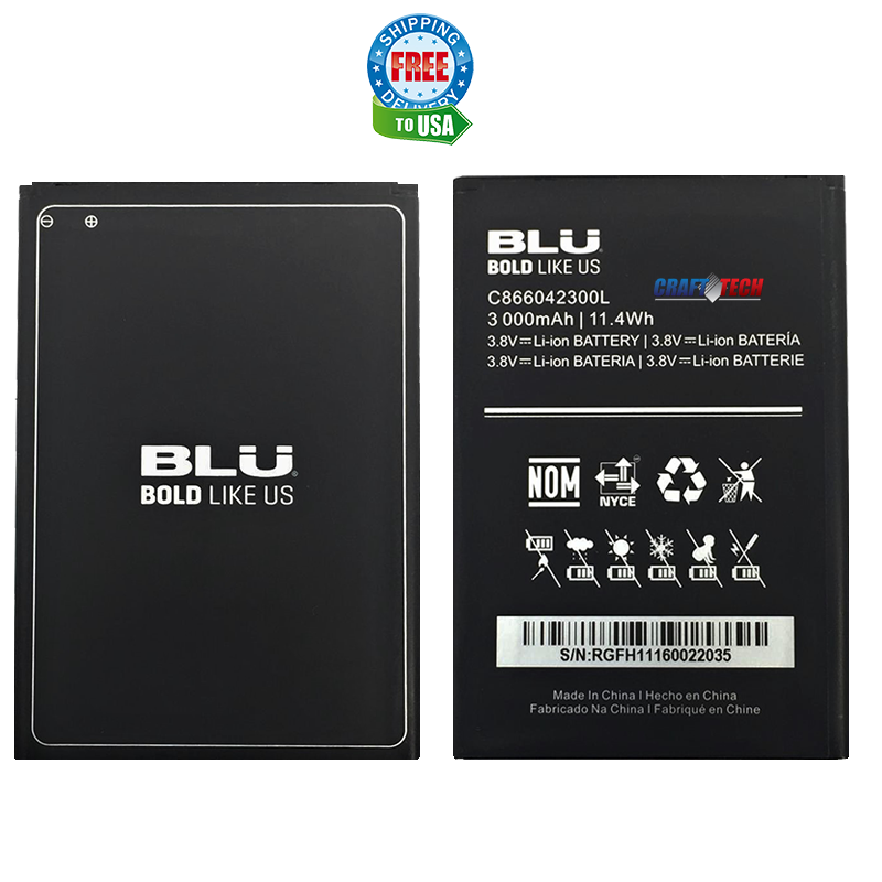 Blu Studio Selfie 2 S230 Original OEM Battery C866042300L 3000mAh