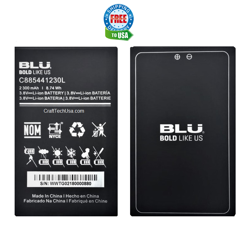 BLU Dash XL D710L D710u Battery C885441230L 2300mAh 8.74 Wh 3.8V