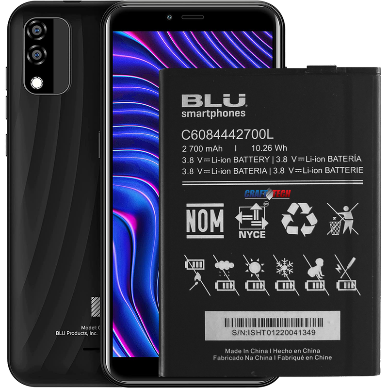BLU C5 Max C0270EQ OEM Battery C6084442700L 2700mAh