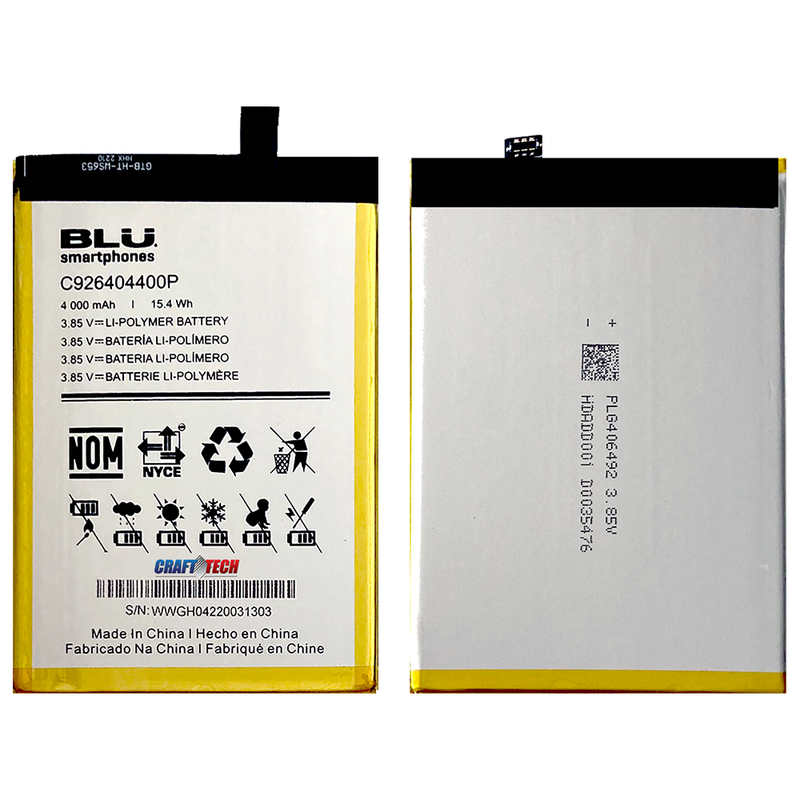 OEM Battery for BLU G50 Mega 2022 G0670ww Original Battery 4000mAh 15.4Wh