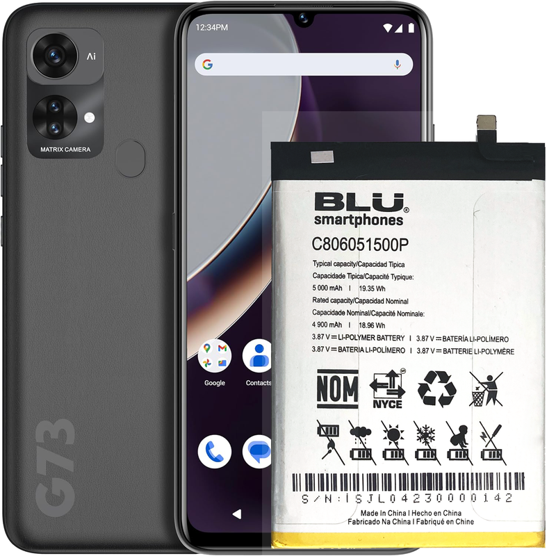 BLU G72 MAX Battery Original BLU Battery 5000mAh 19.35Wh