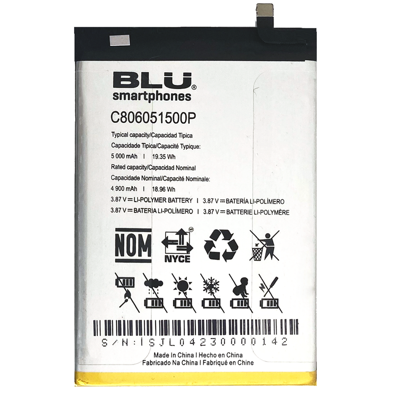 BLU G72 MAX Battery Original BLU Battery 5000mAh 19.35Wh