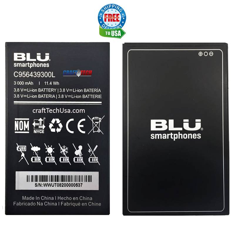 BLU Vivo Mega 2019 S0510UU 6.0" Original OEM Battery C956439300L 3000mAh 3.8V