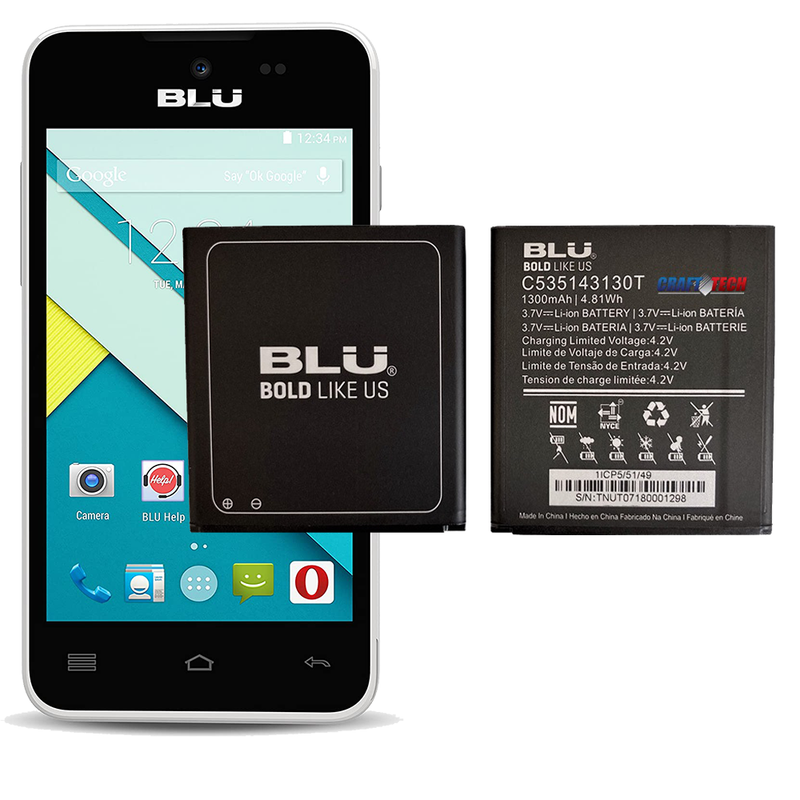 OEM Battery For BLU Advance 4.0 L A010 A010U A010L C535143130T 1300mAh 3.7V 4.81Wh