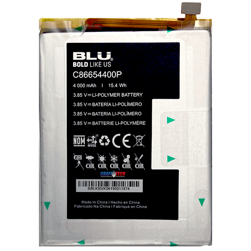 BLU G9  G9 6.3” G130ww OEM Battery 4000mAh 15.4Wh