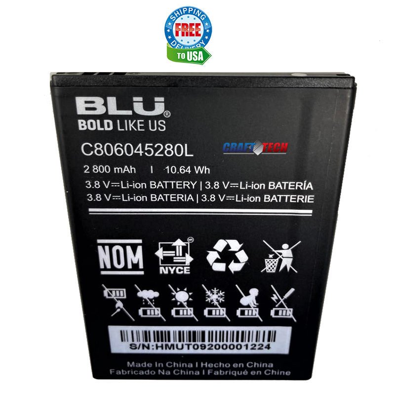 Blu V7 V0430uu C806045280L 2800mAh 3.8V Original OEM battery