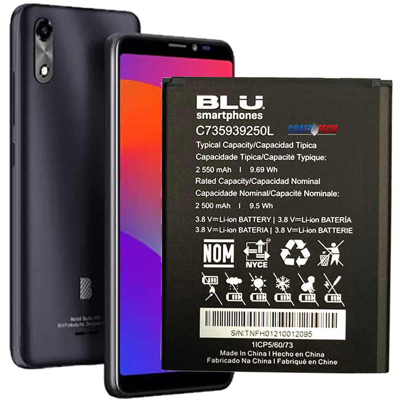 BLU Studio X10+ Plus 5.5" S990EQ Original OEM blu battery C735939250L 2550mAh